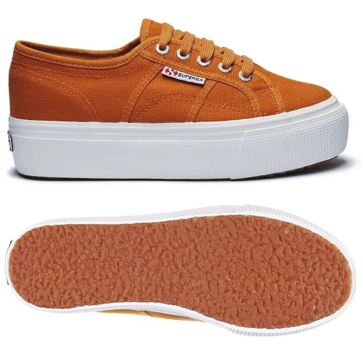 SCARPE SUPERGA 2790 ACOTW LINEA UP AND DOWN PLATFORM ZEPPA INTERNA MARRONE 749